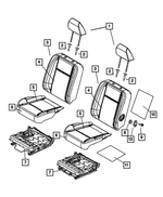 1DL461J3AA - Interior Trim: Front Headrest for Mopar Image