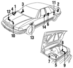 25646175 - Body: Info Label for Buick: LeSabre | Oldsmobile: 88, LSS, Regency | Pontiac: Bonneville Image