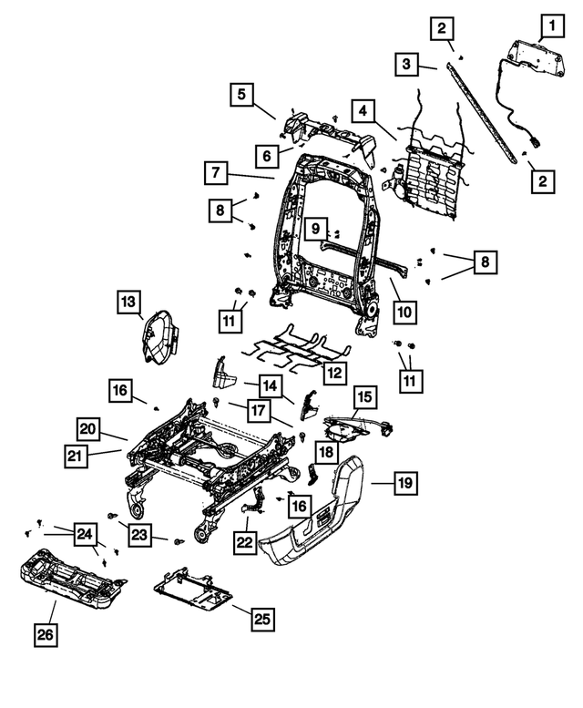 68050509AA - Interior Trim: Seat Bracket for Mopar Image