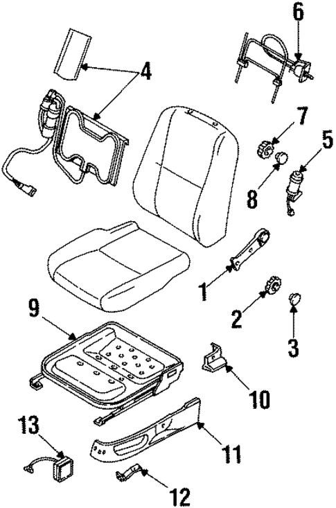 Seat Components for 2000 Ford Contour #0