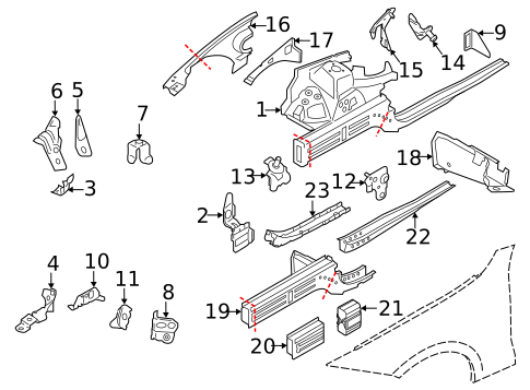 Structural Components & Rails for 2013 BMW 128i #0