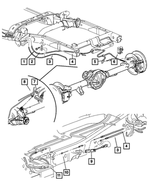 52121965AB - Parking Brake: Parking Brake Cable Guide for Dodge: Ram 1500, Ram 2500, Ram 3500 | Ram: 2500, 3500 Image