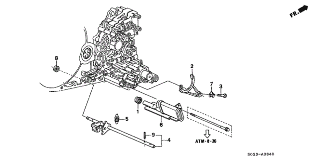 AT Shift Shaft (1) for 1997 Honda Civic #0