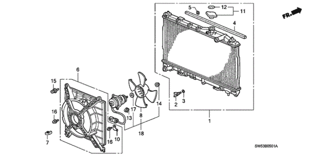 Radiator (SAK) for 1997 Acura TL #0