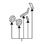 1K1898001 - HVAC: Lever Assembly for Volkswagen: CC, Eos, Golf, Golf R, GTI, Jetta, R32, Rabbit, Tiguan, Tiguan Limited Image