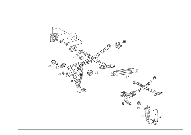 1267200146 - Doors: Window Regulator for Mercedes-Benz Image image