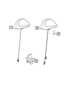 6ZZ66RUWAA - Electrical: Base Cable And Bracket Antenna for Dodge: Durango | Jeep: Grand Cherokee Image