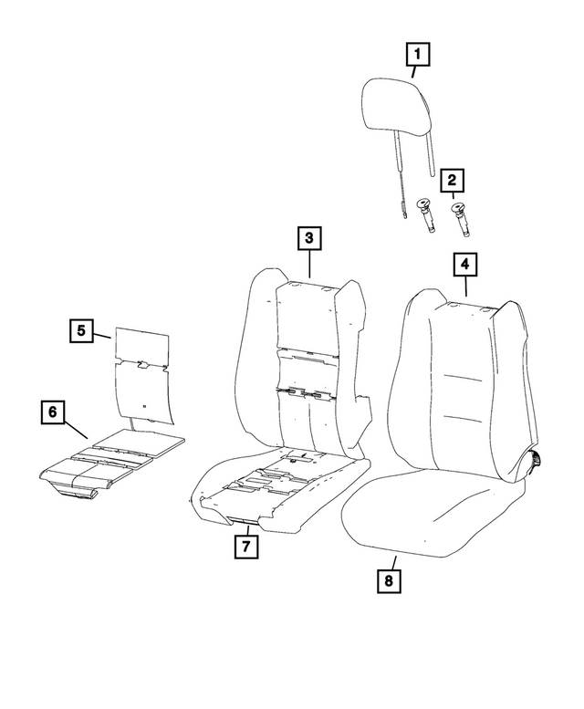 7BV271X9AB - Interior Trim: Front Headrest for Mopar Image image
