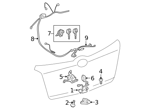 Lock & Hardware for 2011 Toyota Yaris #4