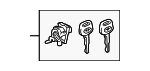 6905552450 - Body: Cylinder &amp; Keys for Toyota: Yaris Image