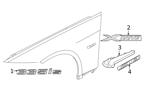 Exterior Trim - Fender for 2011 BMW 328i xDrive #1