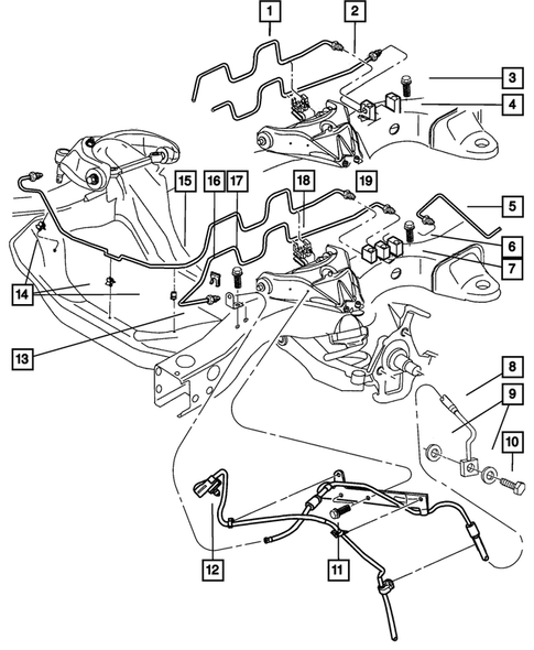 Brake Lines and Hoses for 2001 Dodge Dakota #2