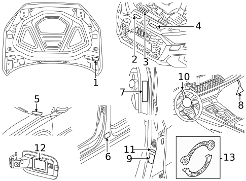 Labels for 2024 Audi A3 Quattro #0