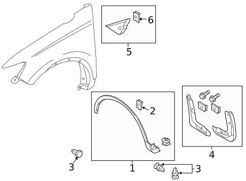 Exterior Trim - Fender for 2018 Lincoln MKX #0