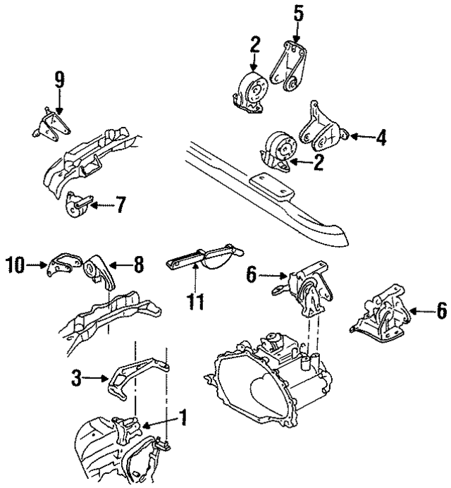F5RZ6038A - Engine: Engine Mount for Ford Image