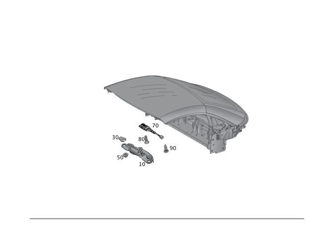 2696 - Hardtop: Screw for Mercedes-Benz: 180b, 250, 300C, 300CD, 300S, C300, C43 AMG, C63 AMG S E Performance, CL550, CL600, CL63 AMG, CL65 AMG, E300, E320, E350, E43 AMG, E500, E53 AMG, E55 AMG, E63 AMG S, EQB 250+, EQB 300, EQB 350, GL320, GL550, GLA250, GLA35 AMG, GLA45 AMG, GLB250, GLB35 AMG, ML320, ML350, ML450, ML500, ML550, ML63 AMG, S350, S400, S500, S550, S600, S63 AMG, SL400, SL450, SL550, SL63 AMG, SL65 AMG, SLC300, SLC43 AMG, SLK250, SLK280, SLK300, SLK350, SLK55 AMG Image image