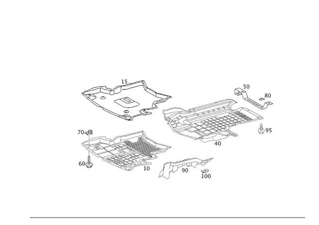 2035240401 - Chassis Sheet Metal/Air Intake: Protective Metal Sheet for Mercedes-Benz Image image