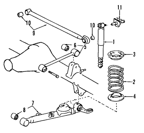 Rear Suspension for 1994 Toyota Previa #1