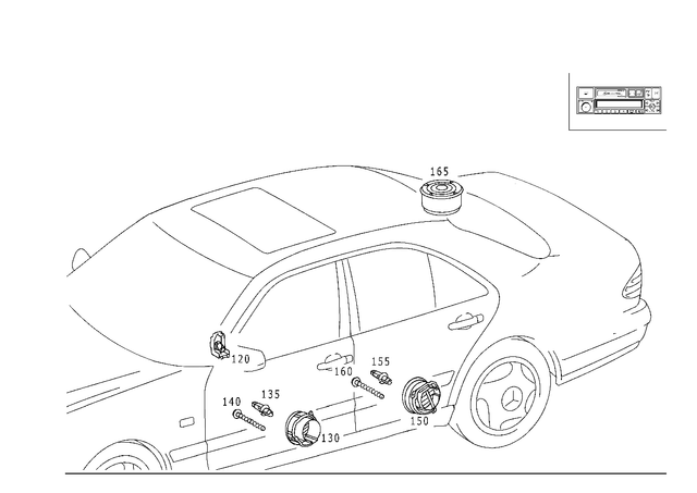 2108207602 - Electrical System: Speaker for Mercedes-Benz Image image