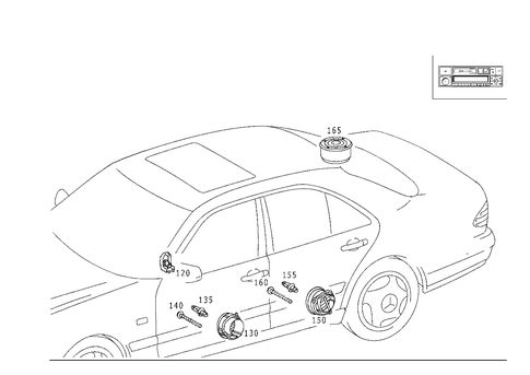 Loudspeaker for 1999 Mercedes-Benz E430 #0