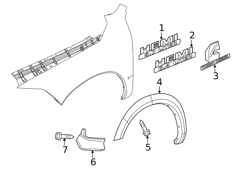 Exterior Trim - Fender for 2013 Ram 2500 #0