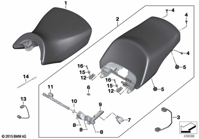 7129900465 - Seats and Seat Bench: Torx Bolt - M5X30-A2 for BMW-Motorrad Image