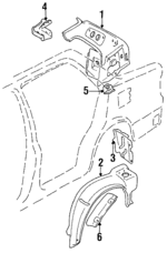7185970C00 - : Wheelhouse Liner for Suzuki Image