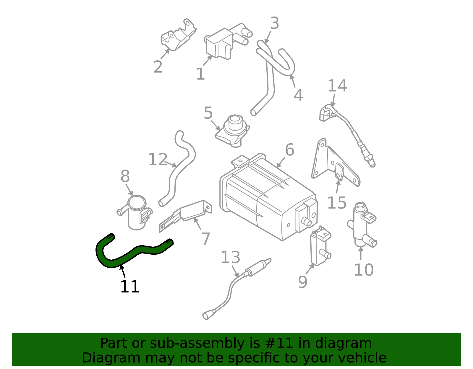 18791-ZP50D - 2009-2015 Nissan Frontier - Drain Hose | Anicra Nissan Parts