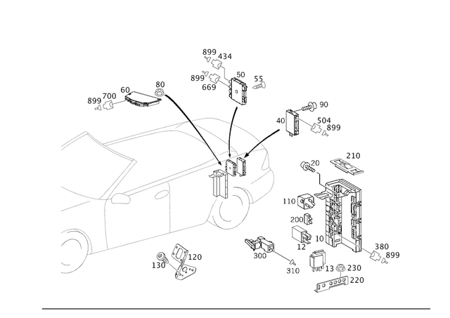 209545170164 - Electrical Equipment and Instruments: Elec. Center, Base Module for Mercedes-Benz Image image