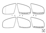 51167174988 - : Mirror Glass, Convex, Right for BMW Image