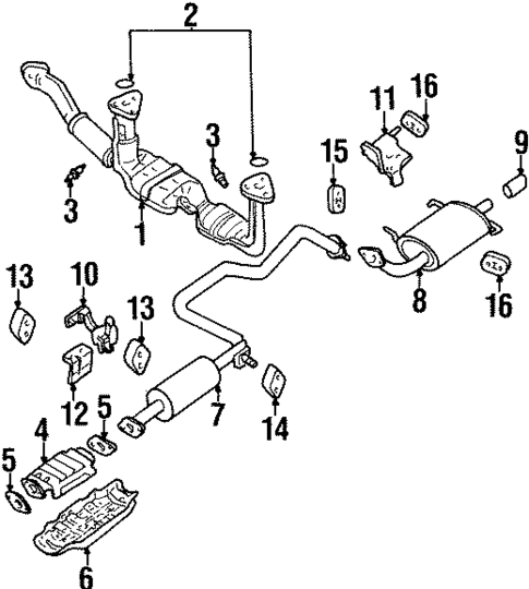 Exhaust Components for 1996 INFINITI I30 #0