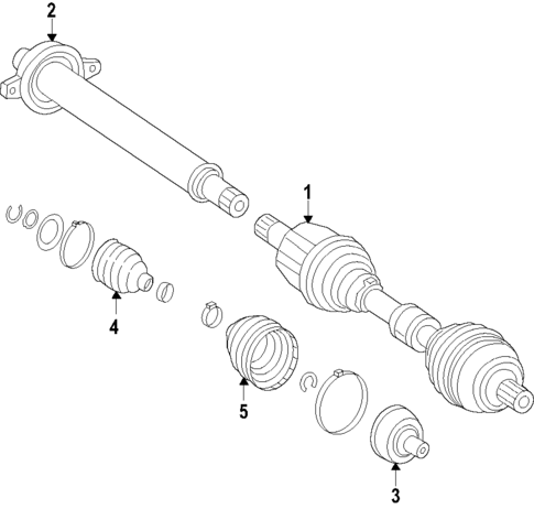 Axle Shafts & Joints for 2021 Mercedes-Benz GLB 35 AMG&reg; #0