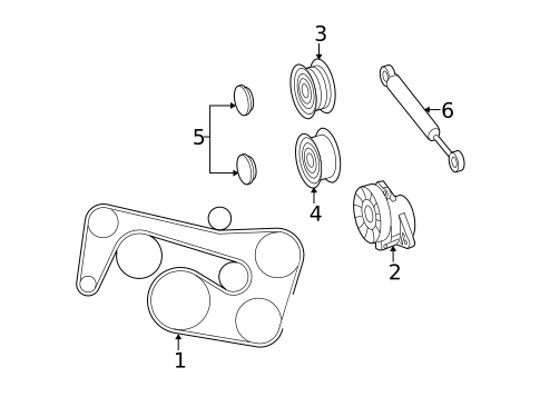 BELTS & PULLEYS for 2007 Mercedes-Benz ML350 #0