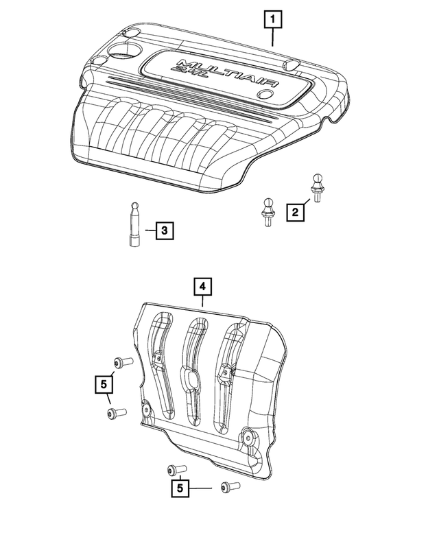 68298922AA - Engine: Engine Cover for Mopar Image
