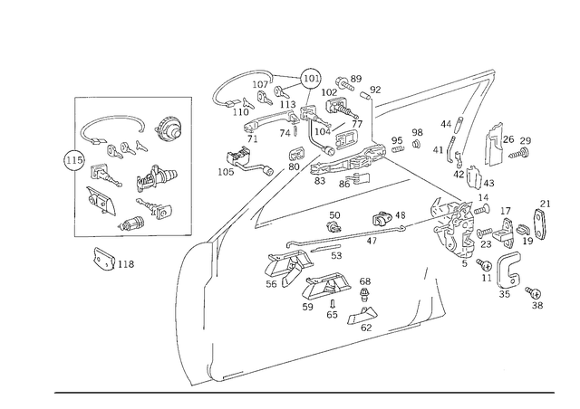 1249884178 - Front Doors: Clip for Mercedes-Benz Image image