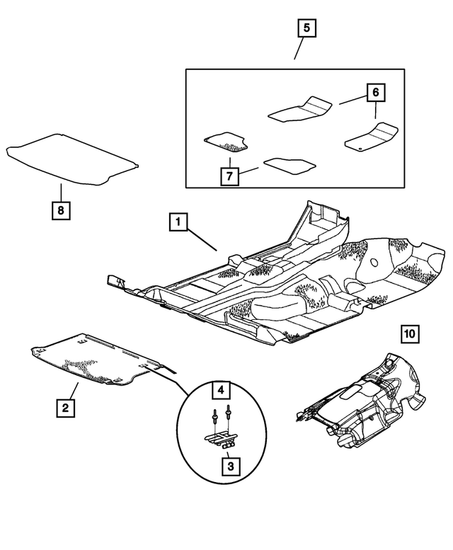 5JH18XDVAD - Interior Trim: Front Floor Carpet for Mopar Image image