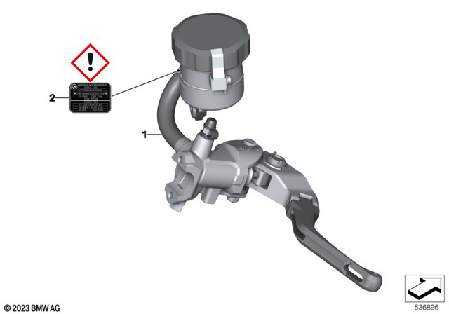 32725A99977 - Steering: Handbrake Lever - M for BMW-Motorrad Image image
