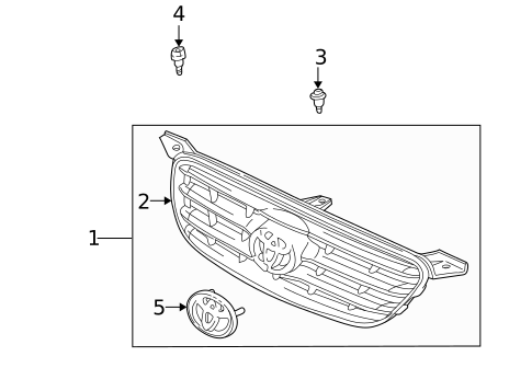 Grille & Components for 2008 Toyota Corolla #0