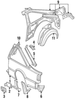 G881630F50 - Body: Mud Guard for Nissan: 200SX Image