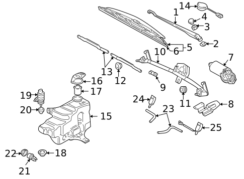 Wiper & Washer Components for 2005 Volkswagen Golf #0