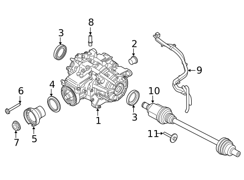 Axle & Differential for 2017 Ford Focus #0