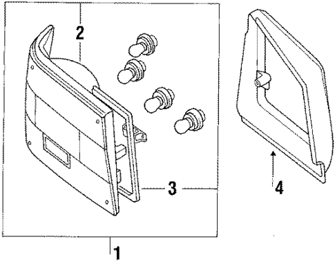 Tail Lamps for 1986 Isuzu I-Mark #0