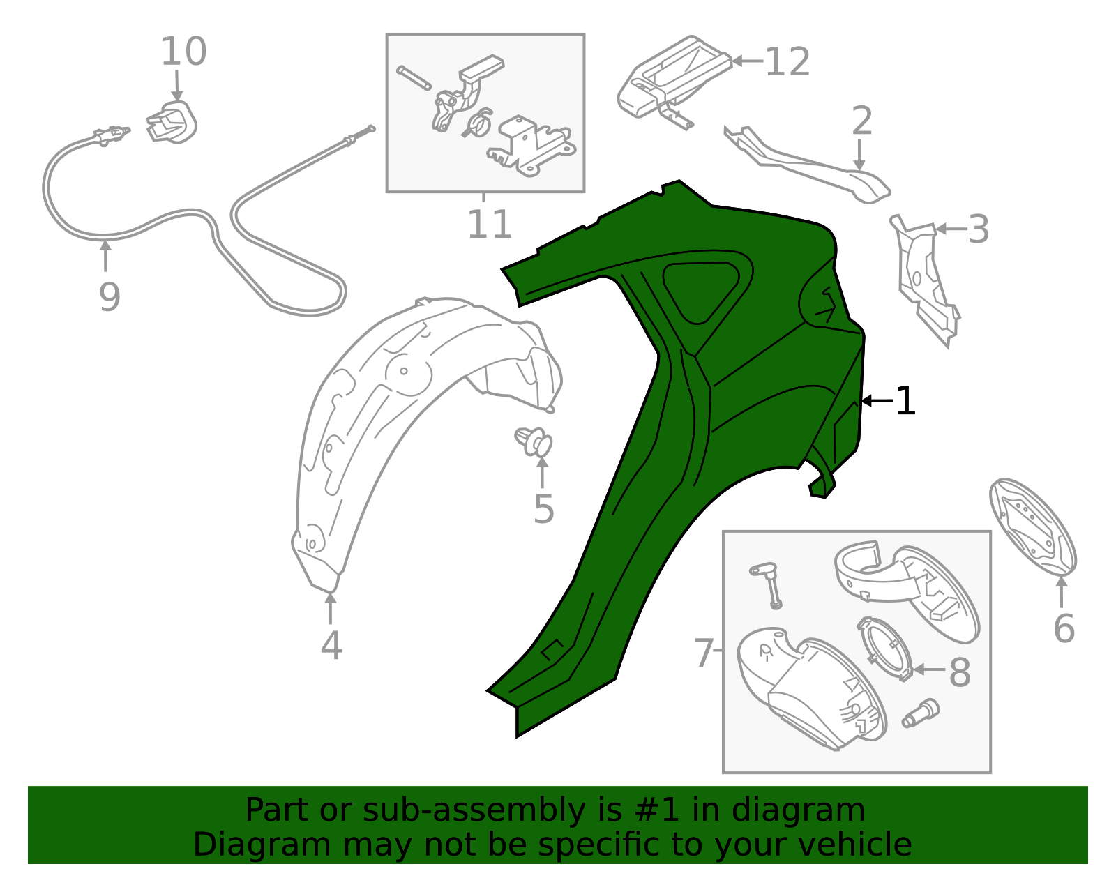 2017-2023 Subaru Impreza Quarter Panel 51439FL02A9P | Subaru