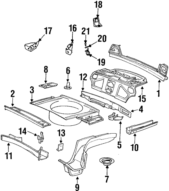41348128224 - Body: Rear Body Panel for BMW Image