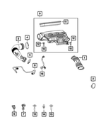 68444088AA - Fuel and Accelerator Pedal: Air Inlet Duct for Mopar Image