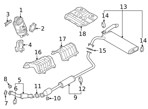 Exhaust Components for 2021 Hyundai Kona #1