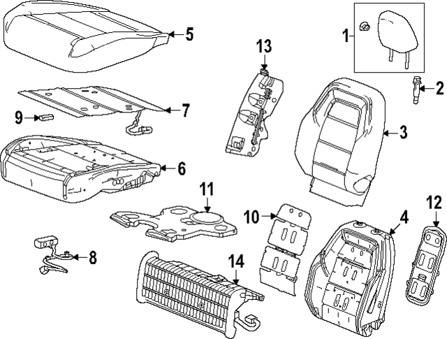 85684959 - Body: Seat Back Cover for Acura Image