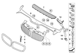 51137026324 - : Grille, Air Inlet, Primed for BMW Image