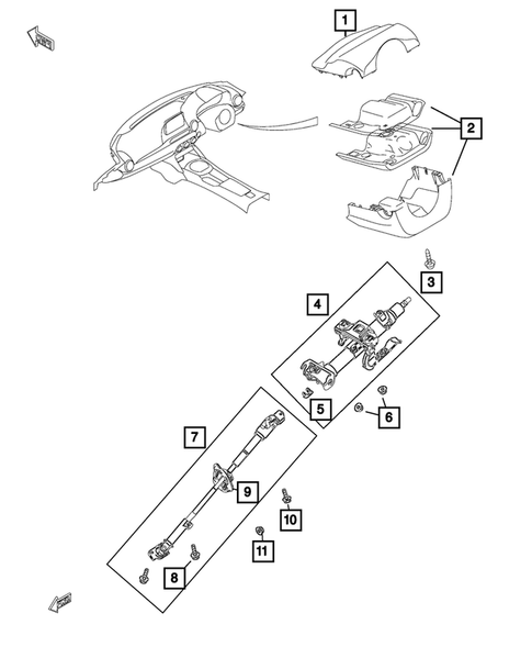 Steering Column and Intermediate Shaft for 2018 Fiat 124 Spider #0