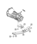 52059299AB - Engine Mounting: Transmission Support Bracket And Insulator for Mopar Image